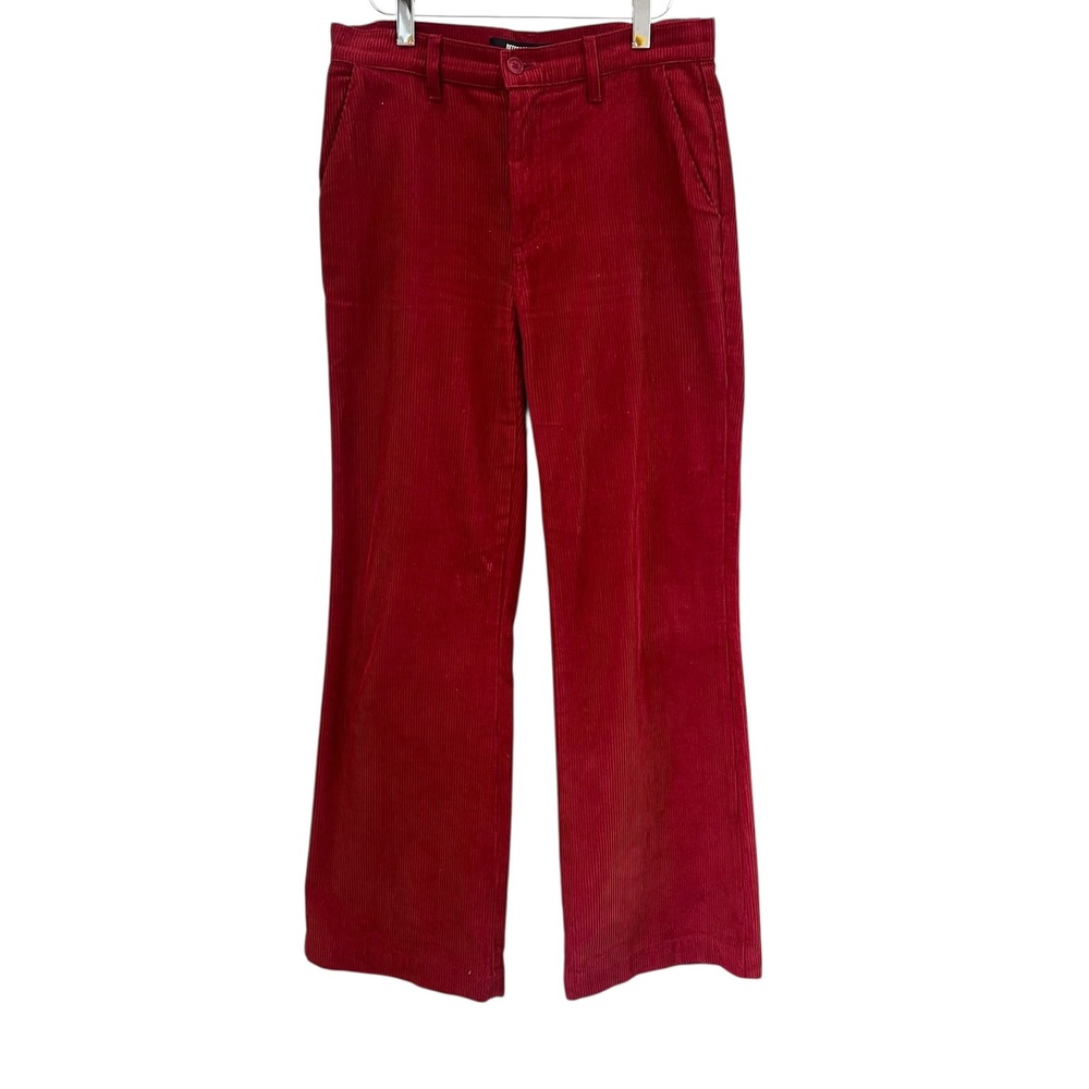Reformation Red Corduroy Boot Cut Pants Size 28 Flare